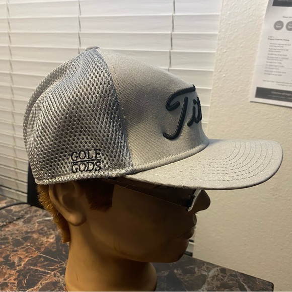 Titleist “Golf Gods” Mens Gray Tan Performance Mesh Hat Golf Cap Size Large/XL - Picture 10 of 14